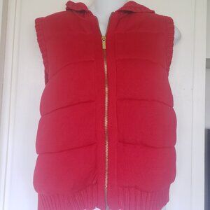 Michael Kors Red Fur Vest Size L